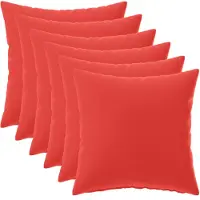 vidaXL Kussensloop 6 st HEERLEN Rood 40 x 40 cm Polyester