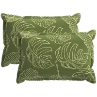vidaXL Kussensloop 2 st HOUTEN Blad Design 50 x 80 cm Polyester