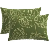 vidaXL Kussensloop 2 st HEERLEN Blad Design 40 x 60 cm Polyester