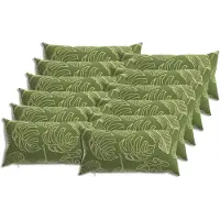 vidaXL Kussensloop 12 st HEERLEN Blad Design 40 x 80 cm Polyester