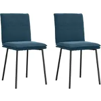vidaXL Eetkamerstoelen 2 st fluweel blauw