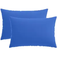 vidaXL Kussensloop 2 st HEERLEN Koninklijk Blauw 50 x 80 cm Polyester