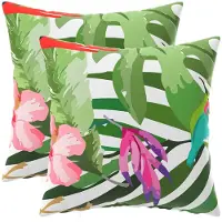 vidaXL Kussensloop 2 st HEERLEN Zwart 50 x 50 cm Polyester