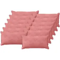 vidaXL Kussensloop 12 st HOUTEN Roze 40 x 80 cm Fluweel