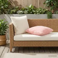 vidaXL Kussensloop 6 st HEERLEN Roze 60 x 60 cm Nep Konijnenbont