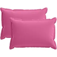 vidaXL Kussensloop 2 st HOUTEN Roze 50 x 70 cm Polyester