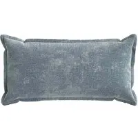 vidaXL Kussensloop 2 st HOUTEN Lichtblauw 40 x 80 cm Chenille Stof