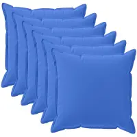 vidaXL Kussensloop 6 st HOUTEN Koninklijk Blauw 50 x 50 cm Polyester