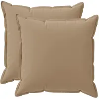 vidaXL Kussensloop 2 st HOUTEN Taupe 80 x 80 cm Polyester