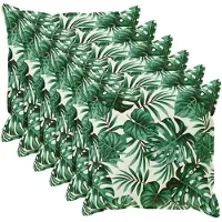 vidaXL Kussensloop 6 st HOUTEN Bladpatroon 50 x 50 cm Polyester
