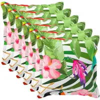 vidaXL Kussensloop 6 st HOUTEN Zwart 65 x 65 cm Polyester
