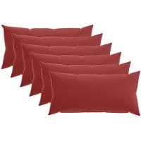 vidaXL Kussensloop 6 st HEERLEN Wijnrood 40 x 70 cm Polyester