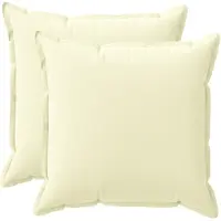 vidaXL Kussensloop 2 st HOUTEN Crèmekleurig 80 x 80 cm Polyester