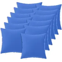 vidaXL Kussensloop 12 st HEERLEN Koninklijk Blauw 45 x 45 cm Polyester