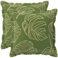vidaXL Kussensloop 2 st HOUTEN Blad Design 50 x 50 cm Polyester