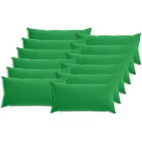 vidaXL Kussensloop 12 st HEERLEN Groen 40 x 80 cm Polyester