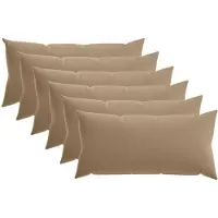 vidaXL Kussensloop 6 st HEERLEN Taupe 40 x 80 cm Polyester