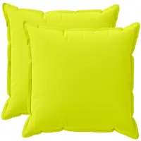 vidaXL Kussensloop 2 st HOUTEN Heldere Groen. 60 x 60 cm Polyester