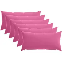 vidaXL Kussensloop 6 st HEERLEN Roze 40 x 70 cm Polyester