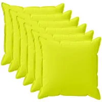 vidaXL Kussensloop 6 st HOUTEN Heldere Groen. 45 x 45 cm Polyester