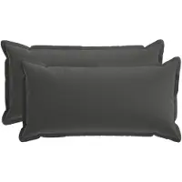 vidaXL Kussensloop 2 st HOUTEN Antraciet 40 x 80 cm Polyester
