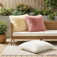 vidaXL Kussensloop 6 st HEERLEN Wit 80 x 80 cm PV Fleece
