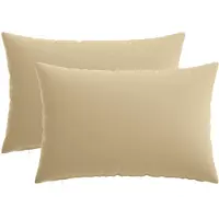 vidaXL Kussensloop 2 st HEERLEN Beige 30 x 50 cm Polyester