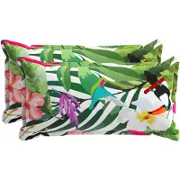 vidaXL Kussensloop 2 st HOUTEN Zwart 40 x 80 cm Polyester