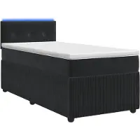 Syfax Boxspringbed met matras Zwart 100 x 200 cm Fluweel