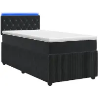 Syfax Boxspringbed met matras Zwart 100 x 200 cm Fluweel