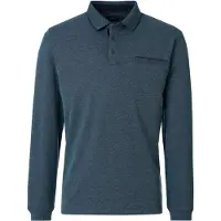 Casa Moda Regular Fit Poloshirt lange mouw turquoise, Motief