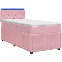 Syfax Boxspringbed met matras Roze 100 x 200 cm Fluweel
