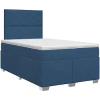 vidaXL Boxspringbed met matras Blauw 120 x 200 cm Stof