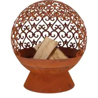 Esschert Design Vuurbal Design Laser Cut Krullen Roest S