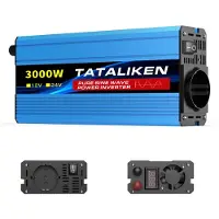 OEM Omvormer, DC naar AC, stille ventilator, 12V 3000W 220V 50Hz EU