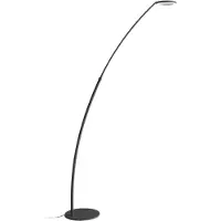 Gea Luce GPIN30 Vloerlamp – LED vloerlamp, 25 Watt, 3000 Kelvin, 1442 lumen, verstelbaar, matzwart, met voetpedaal – Gealuce