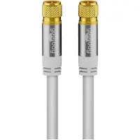 Goobay F (m) - F (m) coaxkabel | 135 dB | koper | recht | verguld | wit | 5 meter