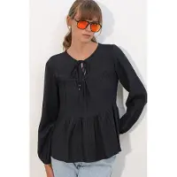 Bigdart Gestructureerde Blouse met Strikfront