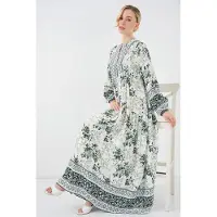 Bigdart Geprinte V-hals Maxi-jurk