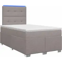 Syfax Boxspringbed met matras met hoofdeinde Taupe 120 x 200 cm Stof