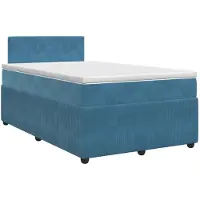 vidaXL Boxspringbed met matras Blauw 120 x 190 cm Fluweel