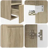 vidaXL Badkamerkastset, 5 stuks, Sonoma-eikenhout, 33 x 34,5 x 100 cm