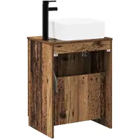 vidaXL Badkamermeubel Set Oud hout Bewerkt hout