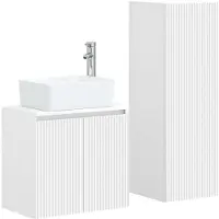 vidaXL Badkamerkast set, 2 stuks, wit, 33 x 34,5 x 100 cm