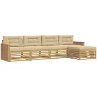 Syfax Buiten bankenset 5 pcs Wit en Beige
