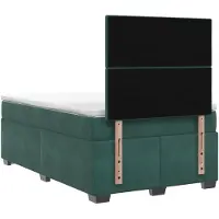 vidaXL Boxspringbed met matras Donkergroen 120 x 190 cm Fluweel