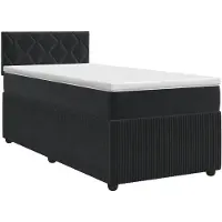 vidaXL Boxspringbed met matras Zwart 80 x 200 cm Fluweel