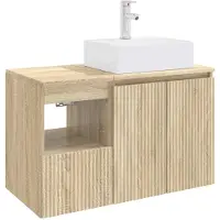 vidaXL Badkamerkastset, 2 stuks, Sonoma-eikenfineer