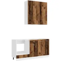 vidaXL Keukenelement LYON, 5 stuks, gerecycled hout en houtvezel