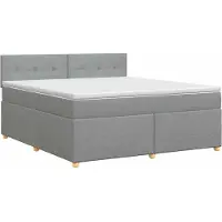 vidaXL Boxspringbed met matras Lichtgrijs 160 x 200 cm Stof